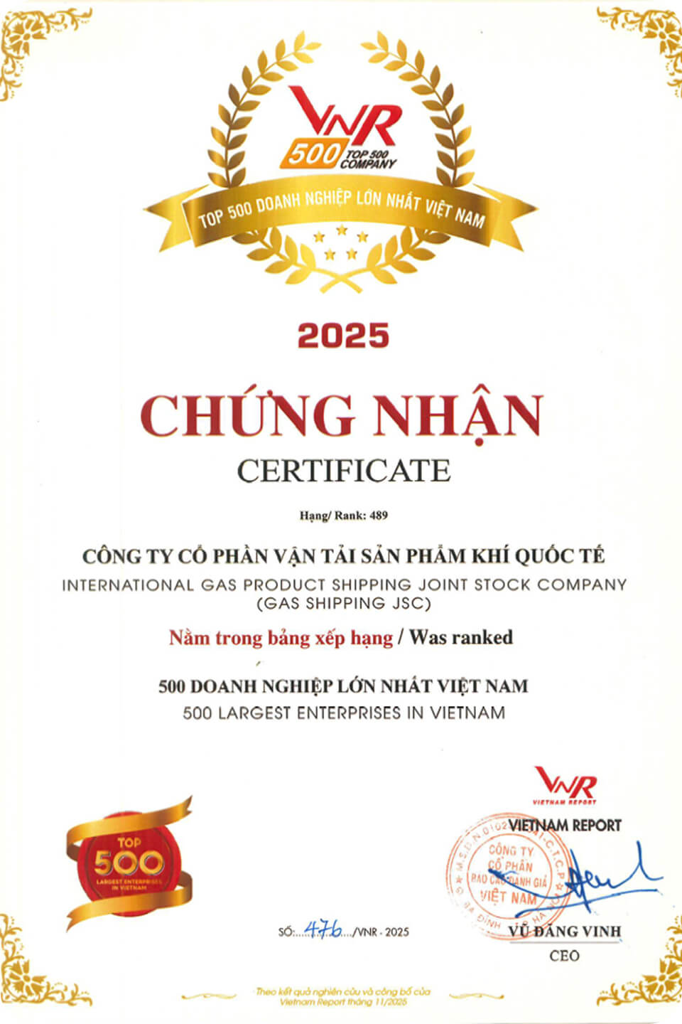 Giấy chứng nhận 3